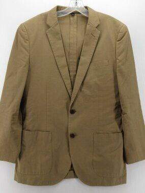J Crew Sport Coat 40 Ludlow Larusmiani Blazer Khaki Unstructured